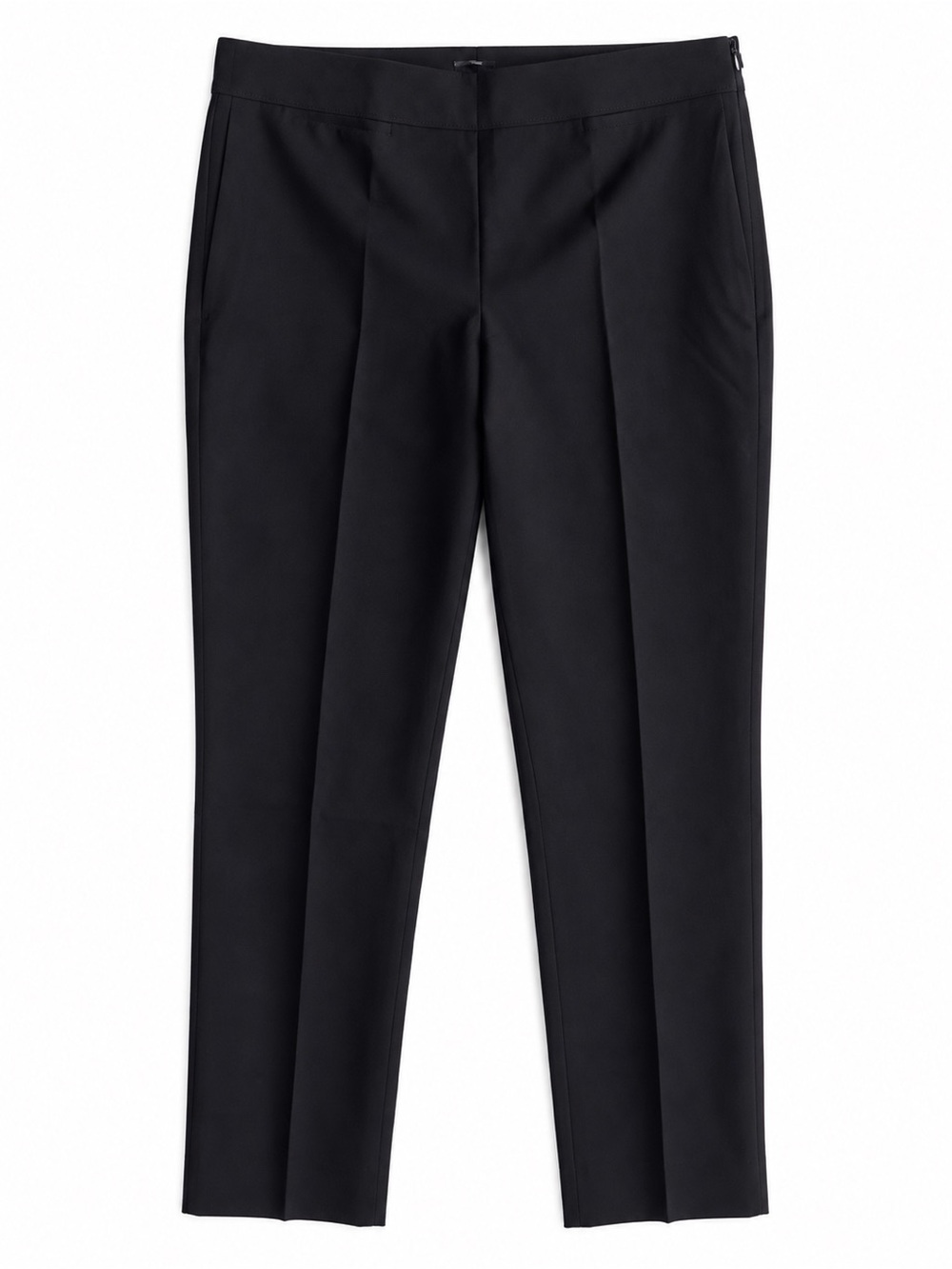 Talbots Chatham Ankle Pants Side Zip Stretch Black Size 10